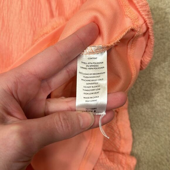 Btween Peach Spring Easter Sunday Best Lined Daisy Floral Girls Dress Size 8 - Picture 4 of 7